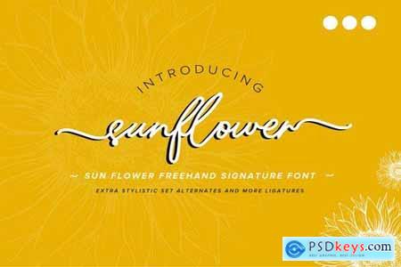 Sunflower Freehand Signature Font