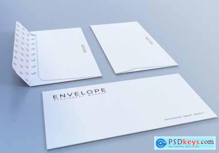 White envelope mockup design template for presentation