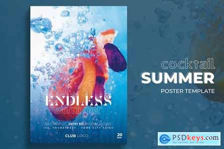 Summer Cocktail Poster Template