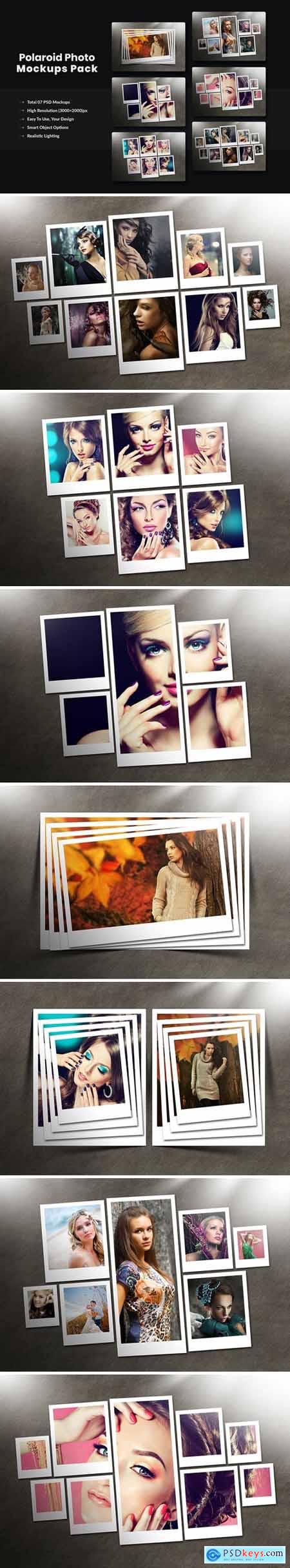 Polaroid Photo Mockups Pack