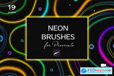 Neon brush set for Procreate 5167471