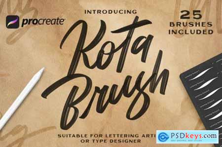 Kota Brush Lettering - Procreate Brush
