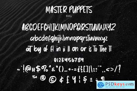 Master Puppets SVG Brush Sans Handmade Font Type