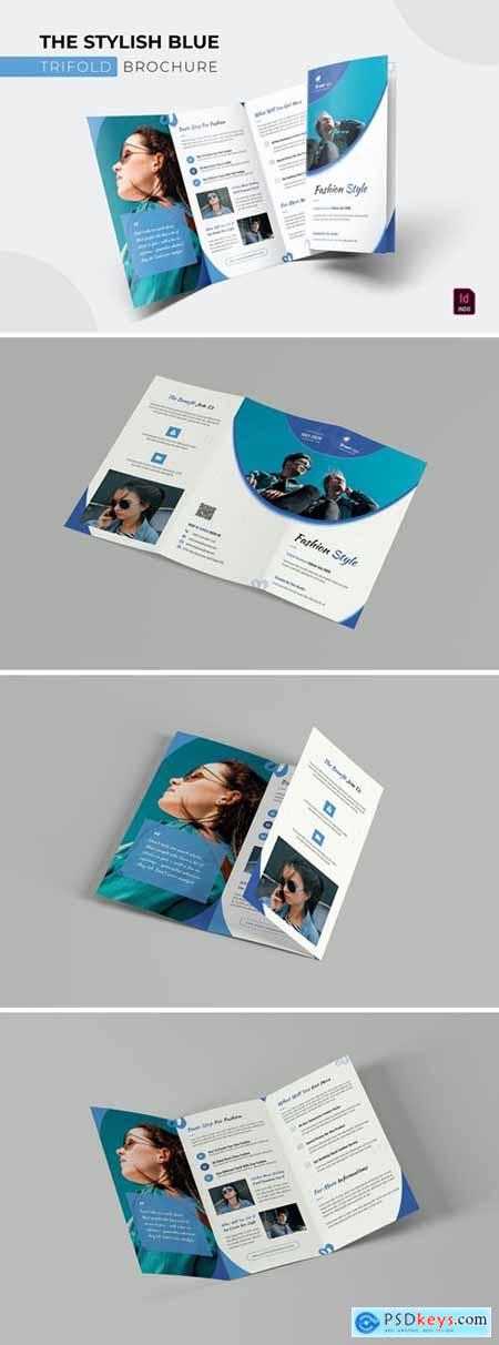 Stylish Blue - Trifold Brochure