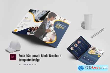 Buda - Corporate Bifold Brochure Template Design