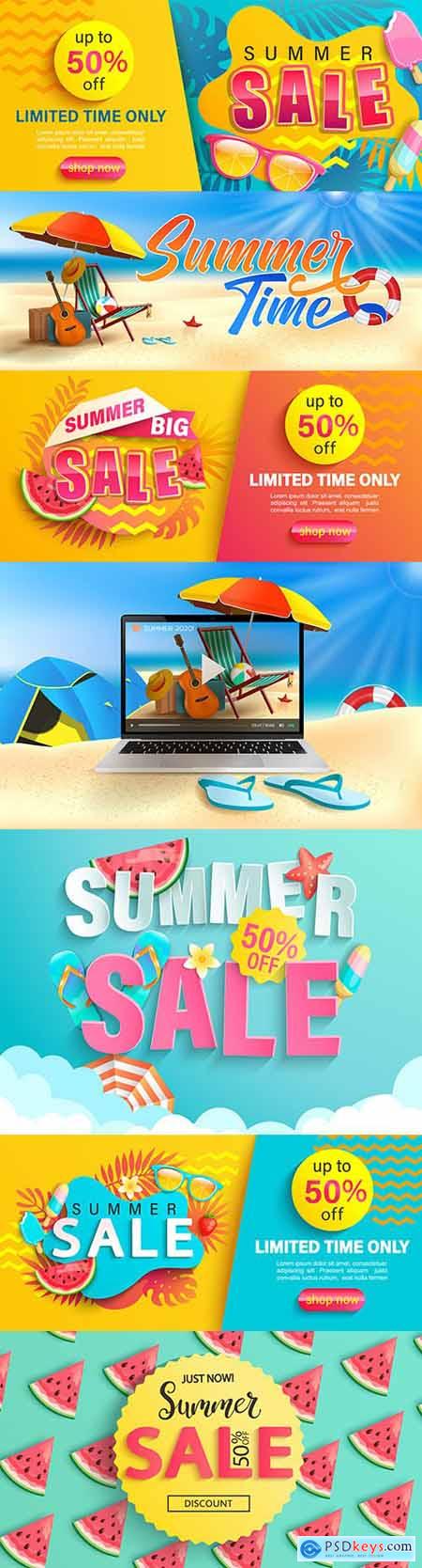 Summer sale discount up to 50% promo promotion