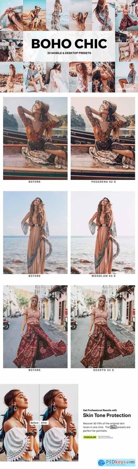 20 Boho Chic Lightroom Presets and LUTs
