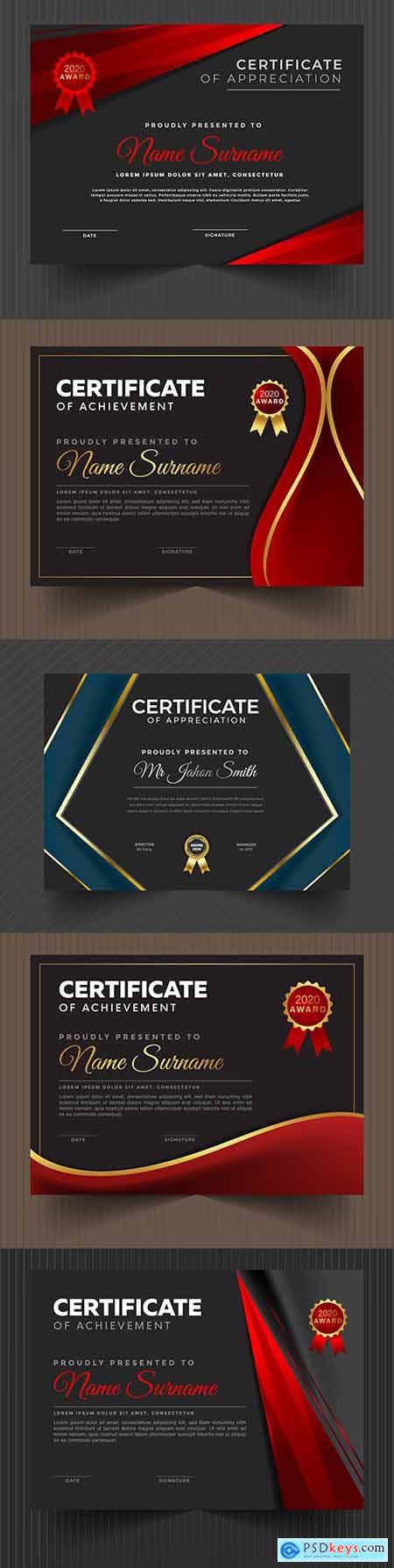 Certificate achievement template design collection 3