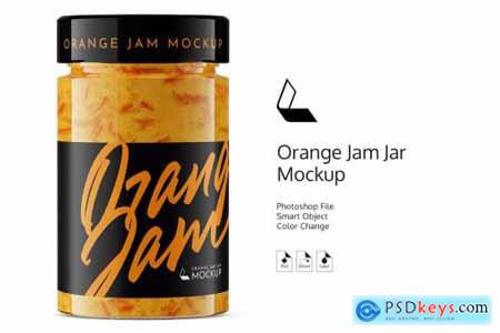 Orange Jam Jar Mockup 4931068