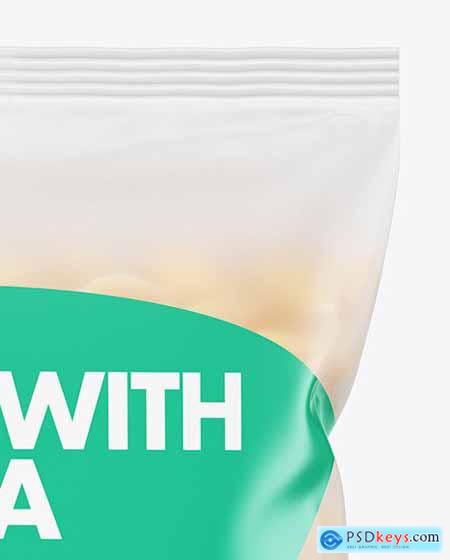 Frosted Plastic Bag With Conchiglie Pasta mockup 63879