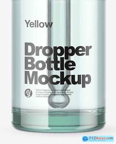 Clear Glass Dropper Bottle Mockup 63916