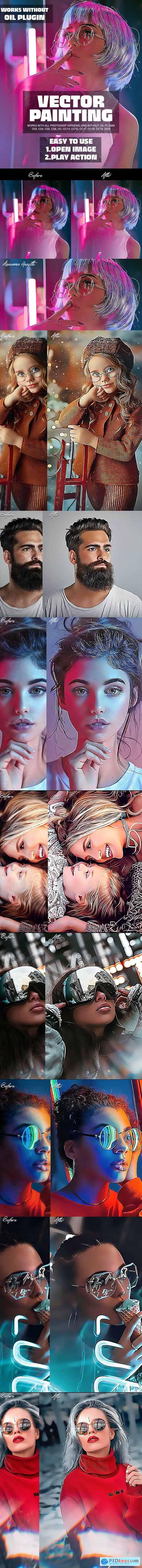 Vector Painting Photoshop Action 26527521