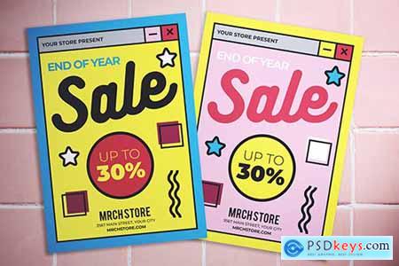 End Of Year Sale Flyer Free Download Photoshop Vector Stock Image Via Torrent Zippyshare From Psdkeys Com