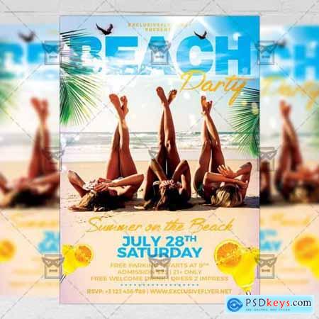 Beach Party Flyer - Seasonal A5 Template