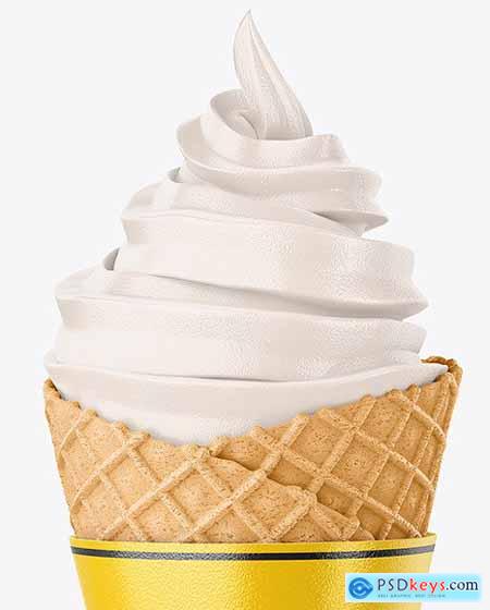 Ice Cream Cone with Waffle Mockup 64044