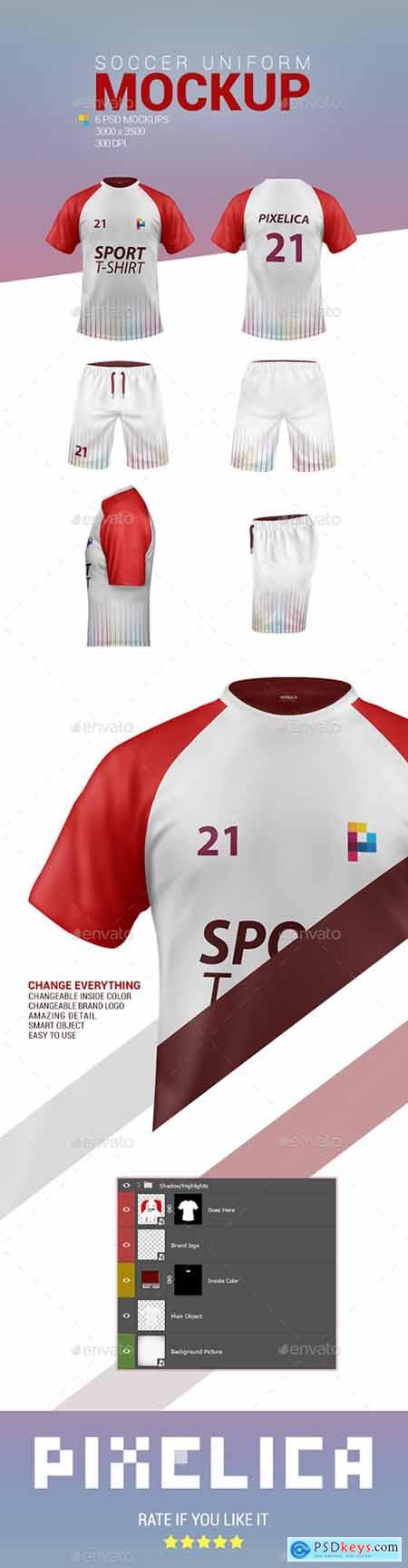 Soccer Football Uniform Mockup 22914979
