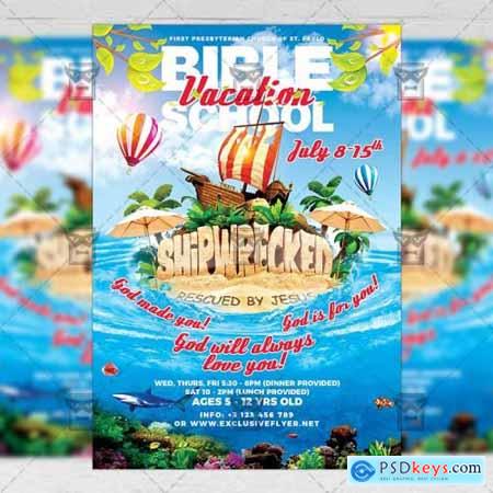 Vacation Bible School - Church A5 Flyer Template
