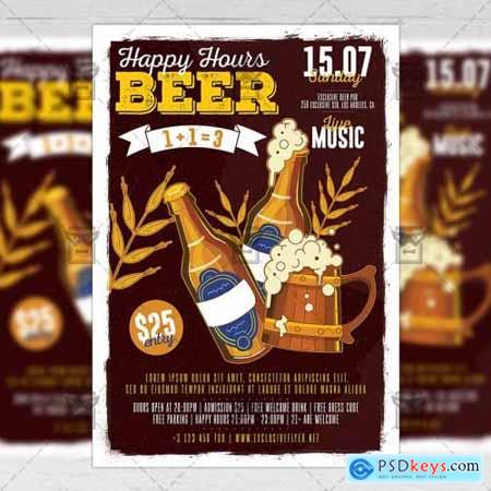 Happy Hours Flyer - Food A5 Template