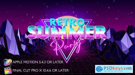 Retro Summer Party Opener Apple Motion 27805010
