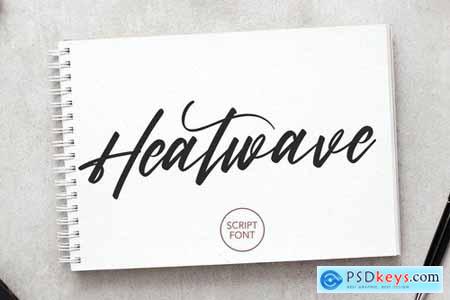 Heatwave Script Brush Handmade Modern Font
