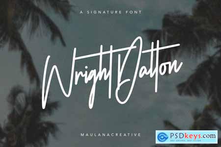 Wright Dalton Signature Script Calligraphy Font