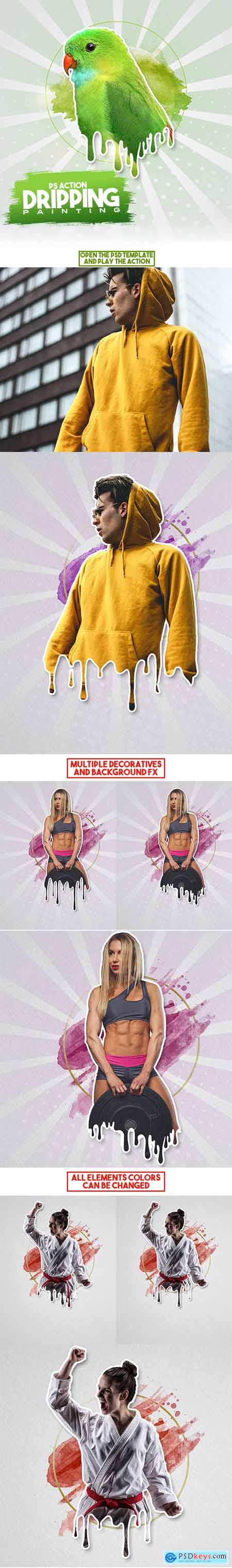 Dripping Painting Photoshop Action 26711684