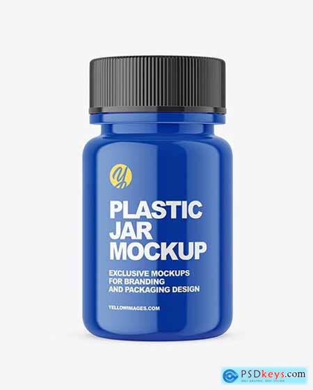 Glossy Plastic Jar Mockup 64071