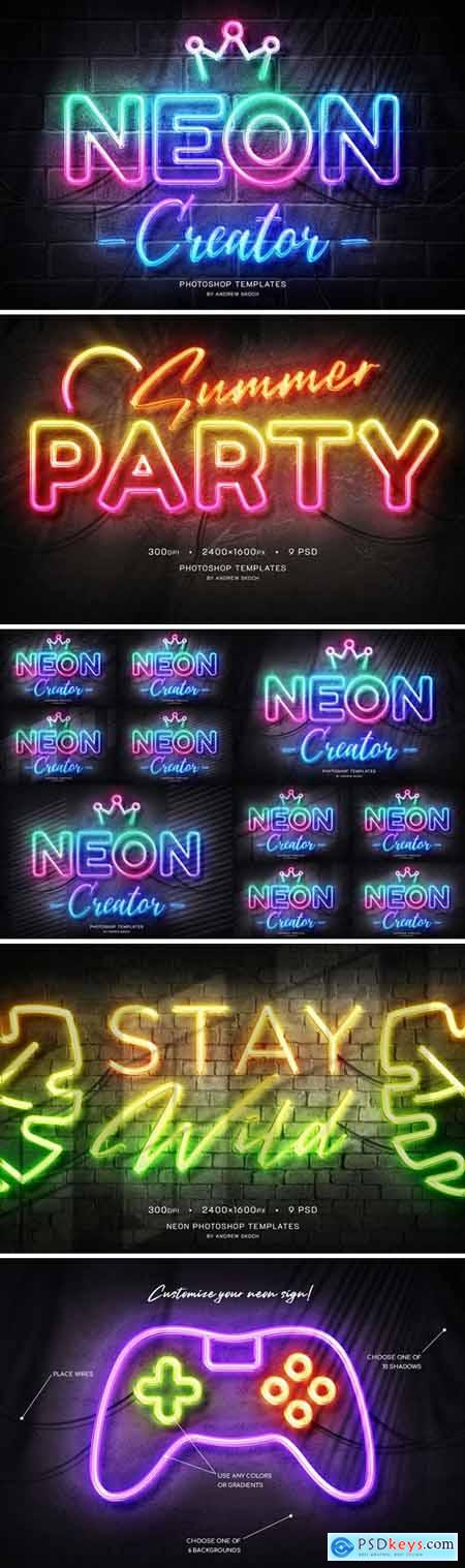 Neon Wall Sign Templates