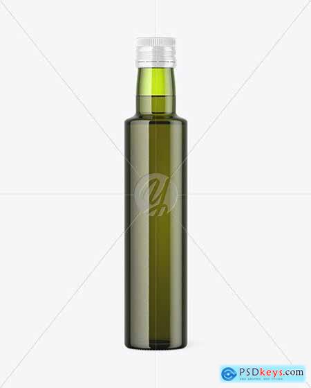 250ml Green Glass Olive Oil Bottle Mockup 63950