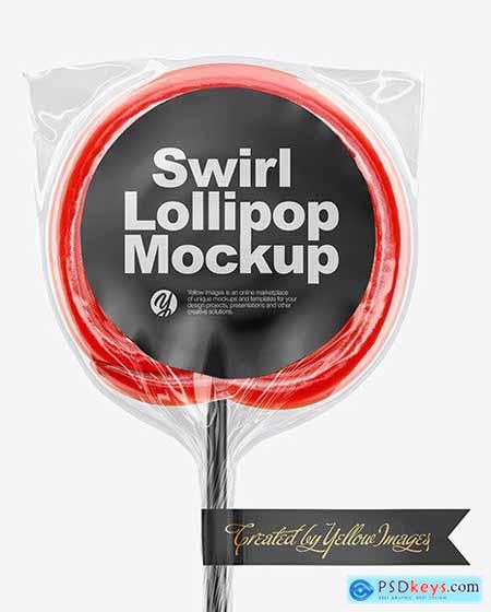 Swirl Lollipop with Flag Label Mockup 63935