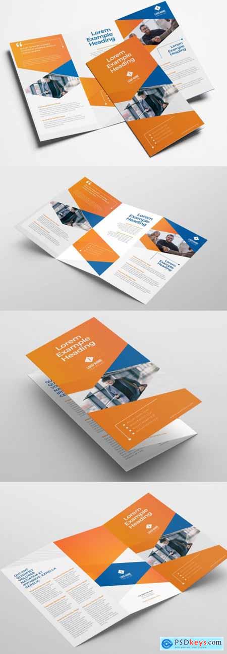 Business Trifold Leaflet with Modern Corporate Style 366987371