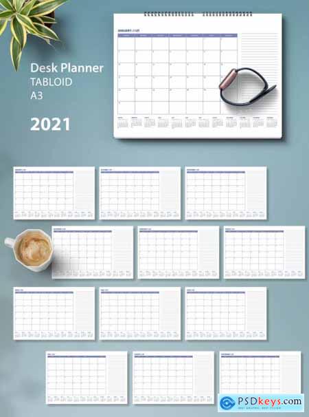 2021 Monthly Desk Planner Layout 366779935