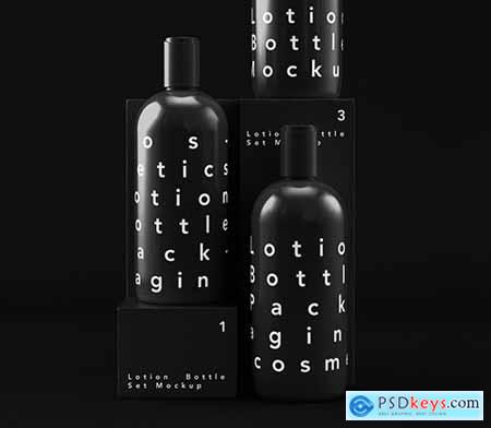 Psd Bottle Cosmetic Packaging Set