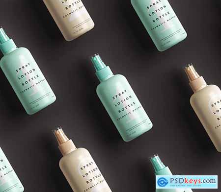 Spray Lotion Cosmetic Psd Mockup Bottle