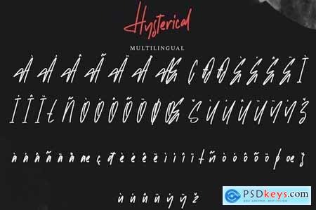Hysterical Brush Font