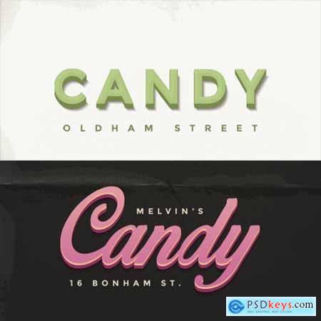 Candy 3D Text Effect for Photoshop