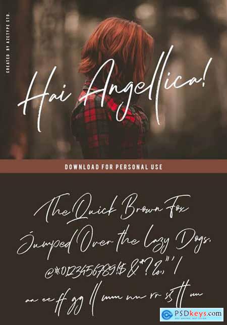 Hai Angellica Handwritten Font