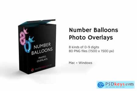 80 Number Balloons Photo Overlays 5224487