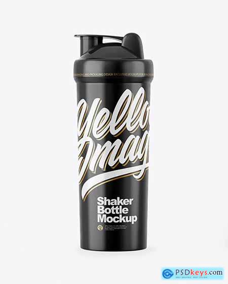 Glossy Shaker Bottle Mockup - Front View 64193