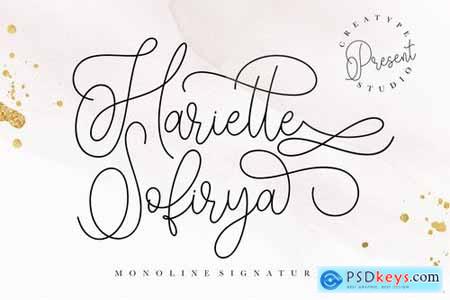 Hariette Sofirya Monoline Signature