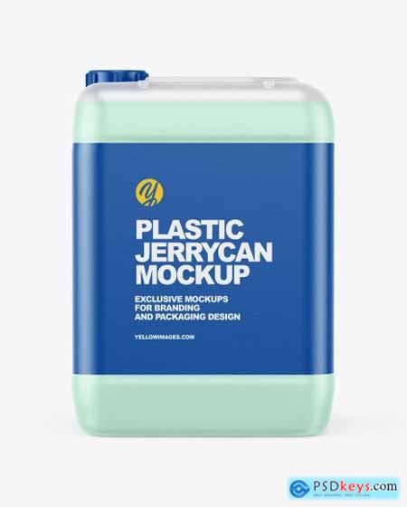 Plastic Jerrycan with Liquid Mockup 64799