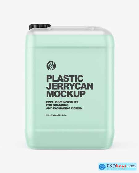 Plastic Jerrycan with Liquid Mockup 64799