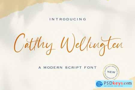 Catthy Wellingten - Modern Script Font