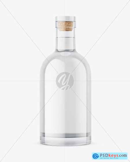 Clear Glass Alcohol Bottle Mockup 64302