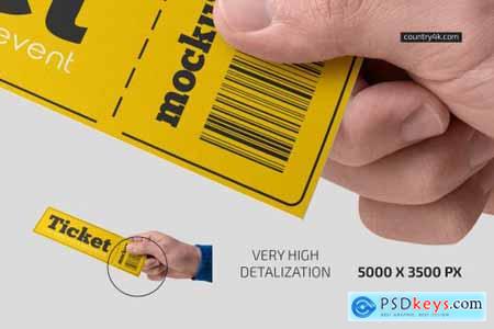 Paper Ticket Mockup Set 5232782