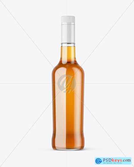 Clear Glass Whiskey Bottle Mockup 64271