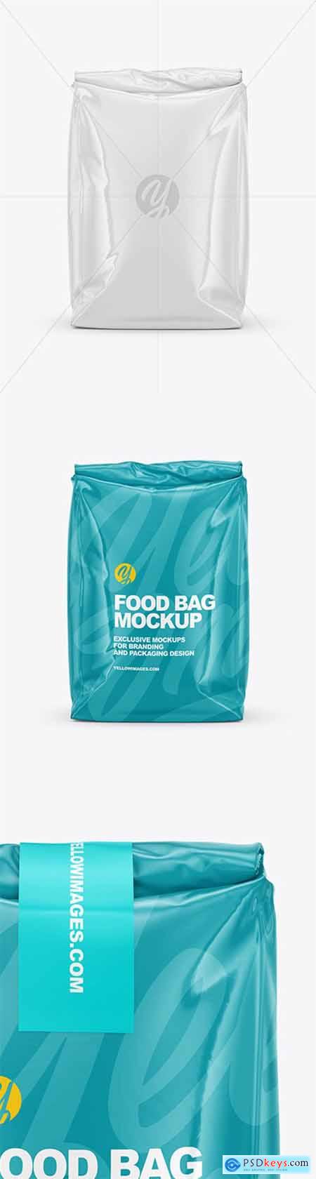 Glossy Food Bag Mockup - Front View 64649