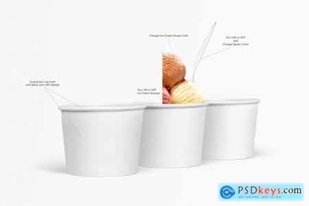 DesignCuts Ice Cream Cup Mockups Set