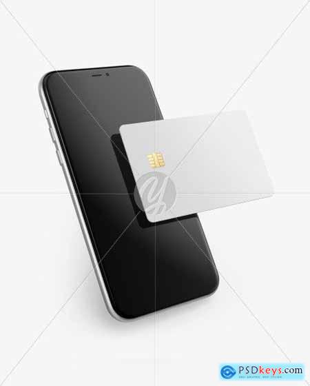 Apple iPhone 11 Pro w- Credit Card Mockup 63868