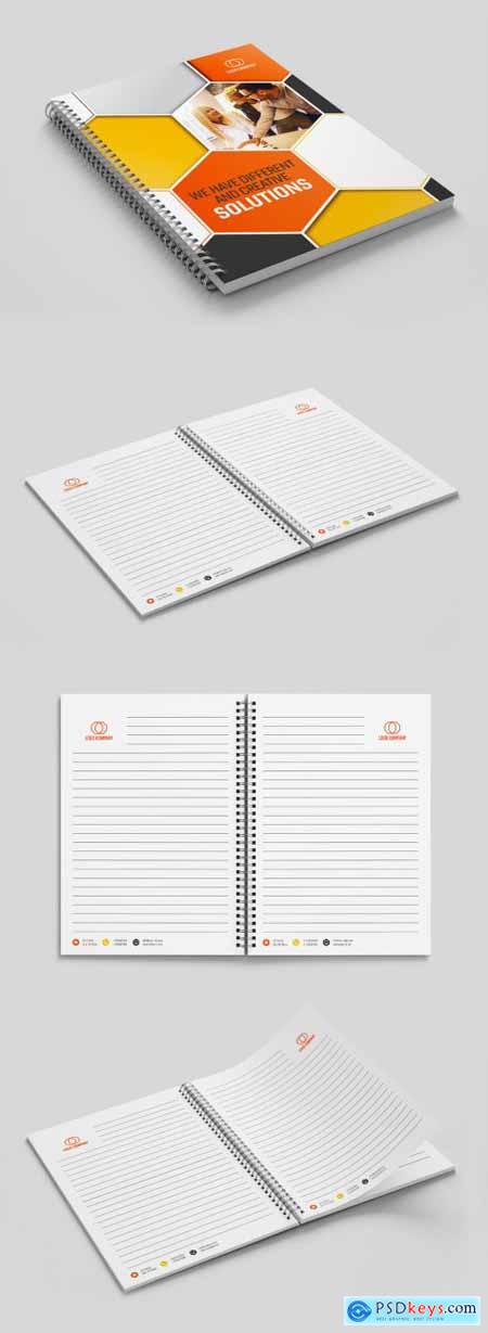 Orange and Yellow Branded Notebook Layout 201931014